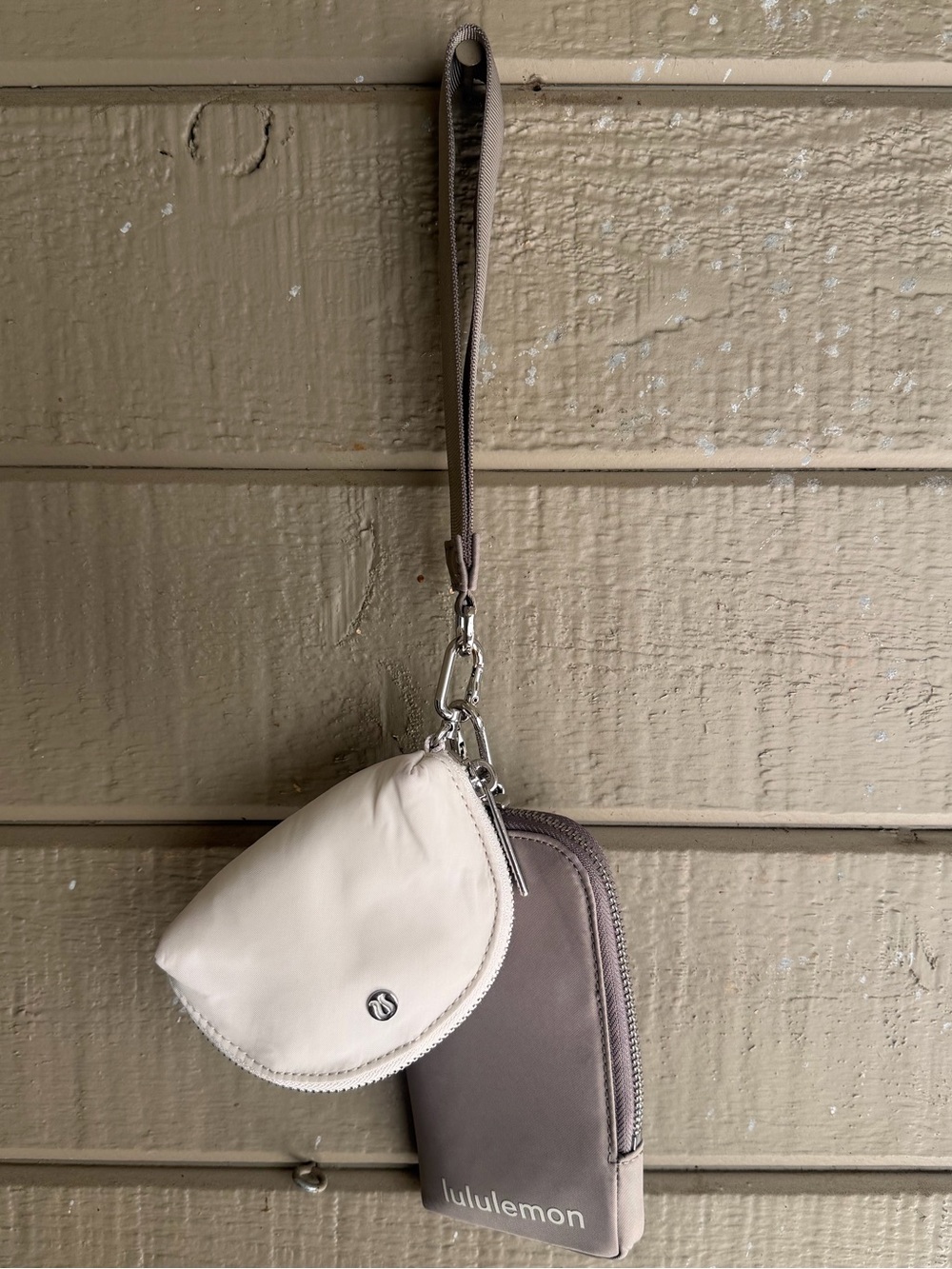 lululemon athletica Neutral Beige and Taupe Wristlet Set